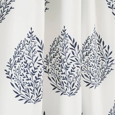 2pk Light Filtering Teardrop Leaf Window Curtain Panels - Lush Décor 5 2pk Light Filtering Teardrop Leaf Window Curtain Panels - Lush Décor - Image 3