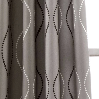 2pk 52"x84" Light Filtering Swirl Window Curtain Panels - Lush Décor 4 2pk 52"x84" Light Filtering Swirl Window Curtain Panels - Lush Décor - Image 2