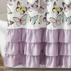 Kids' Flutter Butterfly Shower Curtain - Lush Décor -Lush Décor GUEST 032558eb a331 46d8 9409 f06d39b40ce4