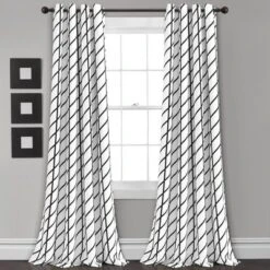 Set Of 2 Feather Arrow Geo Light Filtering Window Curtain Panels - Lush Décor -Lush Décor GUEST 0677cd05 a32d 4b6d 9ec0 69f646f998b7