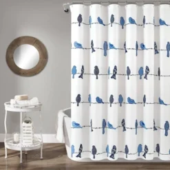 Rowley Birds Shower Curtain - Lush Décor -Lush Décor GUEST 06b5e0ee 48a2 4590 b894 25fa12fce668