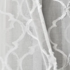 2pk 38"x95" Sheer Avon Trellis Curtain Panels White - Lush Décor 13 2pk 38"x95" Sheer Avon Trellis Curtain Panels White - Lush Décor -Lush Décor GUEST 084df317 925e 4168 848d fe8ab375d1ff