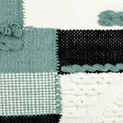 14"x20" Oversize Naima Woven Lumbar Throw Pillow Blue/White - Lush Décor