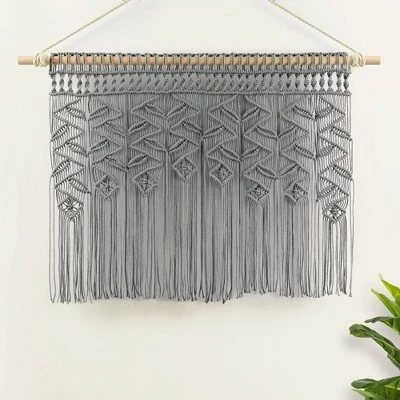 30"x40" Boho Macrame Leaf Cotton Kitchen Curtain Valance - Lush Décor 3 30"x40" Boho Macrame Leaf Cotton Kitchen Curtain Valance - Lush Décor
