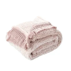 50"x60" Sherpa Tassel Fringe Throw Blanket - Lush Décor -Lush Décor GUEST 0c1060ca c5ee 4476 b735 143b4c465b2f