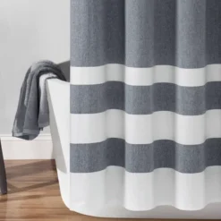 Cape Cod Stripe Yarn Dyed Cotton Shower Curtain - Lush Décor -Lush Décor GUEST 0e2ef024 19cc 49f5 b402 694d9a163f8a