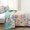 Lush Décor 3pc Boho Chic Reversible Oversized Cotton Quilt Set Seafoam/Red 1 Lush Décor 3pc Boho Chic Reversible Oversized Cotton Quilt Set Seafoam/Red -Lush Décor GUEST 0ef2fd89 b892 4396 8446 49ccae29298c