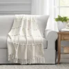 50"x60" Herringbone Striped Yarn Dyed Cotton Woven Throw Blanket With Tassels - Lush Décor -Lush Décor GUEST 10ae76a4 0cca 4335 82d7 8ac4f2365eb5