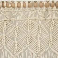 40"x30" Boho Macrame Tassel Cotton Window Valance Tan - Lush Décor -Lush Décor GUEST 10b2fd9c 898d 4e5f b14c 1745e1ff3ab8