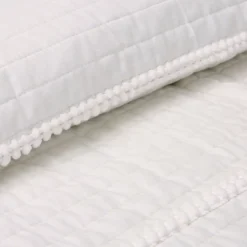White Pom Pom Stripe Quilt Set - Lush Décor -Lush Décor GUEST 11fe92ee 5697 4d4b 8ec4 9ea248a12cb6