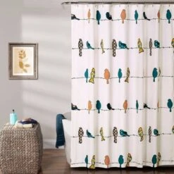 Rowley Birds Shower Curtain - Lush Décor -Lush Décor GUEST 1246ece2 7534 44f5 8a56 f851250c88bc