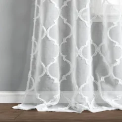 2pk 38"x95" Sheer Avon Trellis Curtain Panels White - Lush Décor 10 2pk 38"x95" Sheer Avon Trellis Curtain Panels White - Lush Décor -Lush Décor GUEST 128a588d 0772 4a4a bb84 c48a4af6b5e9 1