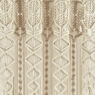 Boho Macrame Textured Cotton Window Curtain Panel - Lush Décor 7 Boho Macrame Textured Cotton Window Curtain Panel - Lush Décor - Image 5