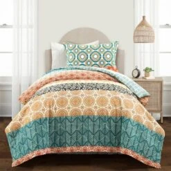3pc Bohemian Stripe Cotton Duvet Cover Set - Lush Décor -Lush Décor GUEST 1333a58f c691 4790 8886 356268e04077