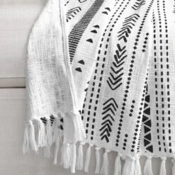 50"x60" Hygge Striped Cotton Slub Tassel Fringe Throw Blanket - Lush Décor 9 50"x60" Hygge Striped Cotton Slub Tassel Fringe Throw Blanket - Lush Décor -Lush Décor GUEST 1353c3df 7545 4d02 9aa8 0b34d34800fc