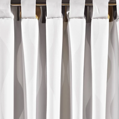 2pk 52"x108" Light Filtering Mid-Century Geo Curtain Panels Gold/Gray - Lush Décor 7 2pk 52"x108" Light Filtering Mid-Century Geo Curtain Panels Gold/Gray - Lush Décor - Image 5