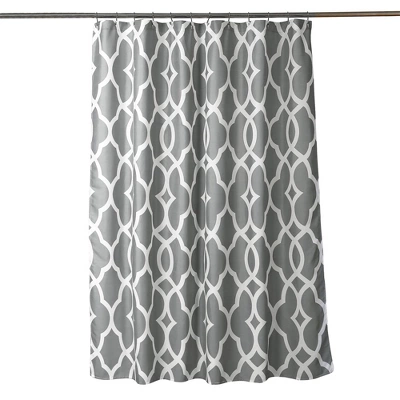 Connor Geo Shower Curtain Gray - Lush Décor 6 Connor Geo Shower Curtain Gray - Lush Décor - Image 4