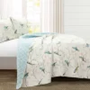Lush Décor 3pc Botanical Bird And Flower Oversized Reversible Quilt Set White/Blue/Yellow -Lush Décor GUEST 154aeb23 15f9 4250 9448 b66fdffb2365