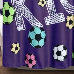 72"x72" Girls Soccer Kick Single Shower Curtain - Lush Décor -Lush Décor GUEST 15cf34f6 4e3d 47e2 80a5 d35ffc2de122