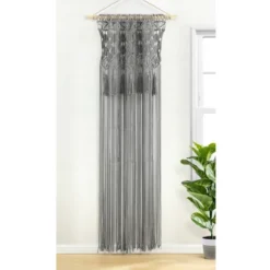 1pc 40"x84" Light Filtering Boho Macrame Tassel Curtain Panel Gray - Lush Décor 13 1pc 40"x84" Light Filtering Boho Macrame Tassel Curtain Panel Gray - Lush Décor -Lush Décor GUEST 190c31ba 01ec 4357 9032 381ff74ad627