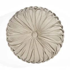 15" Pleated Round Throw Pillow - Lush Décor -Lush Décor GUEST 196aad6e 5037 4103 af41 5879b38e4f9b