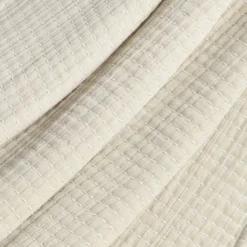 50"x60" Solid Kantha Pick Stitched Yarn Dyed Cotton Woven Throw Blanket - Lush Décor -Lush Décor GUEST 19f2cf4d af58 4ea8 bf35 d28a60e762fc