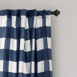 Set Of 2 Kelly Checker Light Filtering Window Curtain Panels - Lush Décor