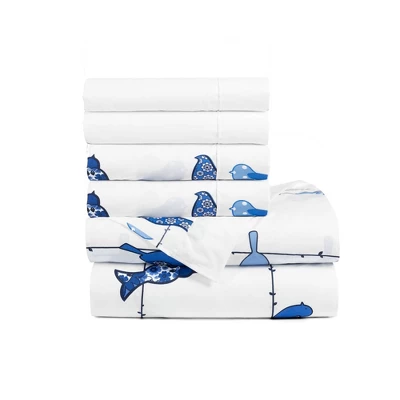 6pc Rowley Birds Patterned Sheet Set - Lush Décor 7 6pc Rowley Birds Patterned Sheet Set - Lush Décor - Image 5