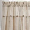 Set Of 2 Farmhouse Linen Button Kitchen Curtain Tiers - Lush Décor -Lush Décor GUEST 1d294746 54cc 477e a2a2 d25ef67359de