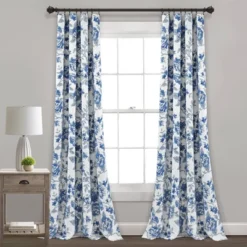 Set Of 2 (84"x52") Ivana Floral Light Filtering Window Curtain Panels - Lush Décor -Lush Décor GUEST 1d82edbd 4175 40ae 8cfa c65e7b17c919