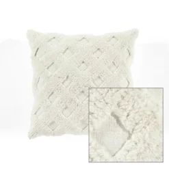 20"x20" Oversize Tufted Diagonal Square Throw Pillow White - Lush Décor 9 20"x20" Oversize Tufted Diagonal Square Throw Pillow White - Lush Décor -Lush Décor GUEST 1db6488a c827 4bbf b41e 7b7b7bb53561