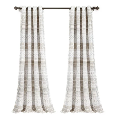 Set Of 2 Hygge Geo Light Filtering Window Curtain Panels - Lush Décor 7 Set Of 2 Hygge Geo Light Filtering Window Curtain Panels - Lush Décor - Image 5
