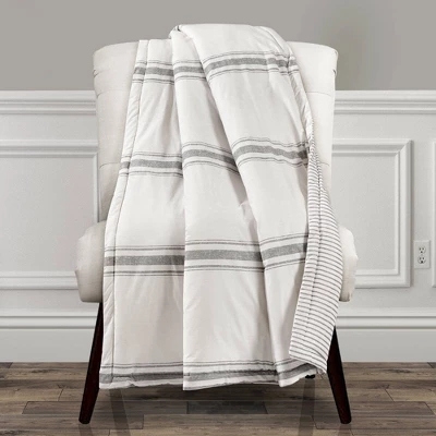 50"x60" Farmhouse Striped Throw Blanket - Lush Décor 3 50"x60" Farmhouse Striped Throw Blanket - Lush Décor