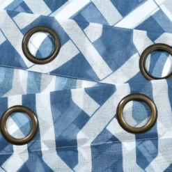 2pk 52"x84" Sheer Edward Trellis Curtain Panels Navy - Lush Décor -Lush Décor GUEST 24da3006 9372 470a 89aa 3fef608d69c4