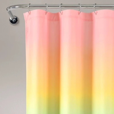 72"x72" Single Kids' Rainbow Ombre Shower Curtain Rainbow/Turquoise - Lush Décor 3 72"x72" Single Kids' Rainbow Ombre Shower Curtain Rainbow/Turquoise - Lush Décor