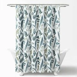 72"x72" Devonia Allover Single Shower Curtain White/Green - Lush Décor 9 72"x72" Devonia Allover Single Shower Curtain White/Green - Lush Décor -Lush Décor GUEST 2546b6b9 24d4 4138 a760 fde25bd0d8fc