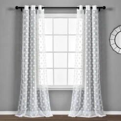 Set Of 2 (84"x38") Textured Dot Grommet Sheer Window Curtain Panels - Lush Décor 17 Set Of 2 (84"x38") Textured Dot Grommet Sheer Window Curtain Panels - Lush Décor -Lush Décor GUEST 26e49d17 873b 4b12 a761 688db8947468