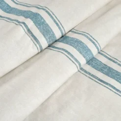 Lush Décor 50"x60" Farmhouse Stripe Throw Blanket Blue -Lush Décor GUEST 28ae732d e960 4f4e a4fb 802889e1d34e