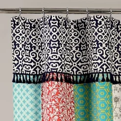 Geometric Boho Patch Shower Curtain - Lush Décor
