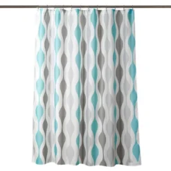 Mid-Century Geo Shower Curtain - Lush Décor -Lush Décor GUEST 2949bb7b 0fca 4914 8ac0 f099fd820667
