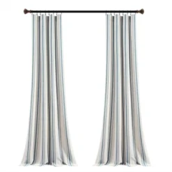 Set Of 2 (84"x42") Farmhouse Striped Yarn Dyed Eco-Friendly Recycled Cotton Window Curtain Panels - Lush Décor -Lush Décor GUEST 294ac602 96da 4e7b a29f 72aad996aac9