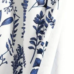 18"x52" Devonia Allover Light Filtering Valance White/Navy - Lush Décor -Lush Décor GUEST 29bf5cf1 6652 4be4 9576 acc9cf79408a