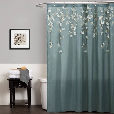 Flower Drops Shower Curtain - Lush Décor 8 Flower Drops Shower Curtain - Lush Décor - Image 6