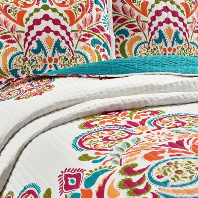 Clara Quilt Set 3pc - Lush Décor 3 Clara Quilt Set 3pc - Lush Décor