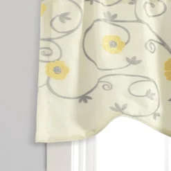 42"x18" Royal Garden Window Valance Yellow - Lush Décor -Lush Décor GUEST 31f3fbc3 4c9c 4389 8352 01a8f1c00d68