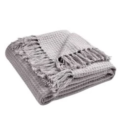 50"x60" Waffle Cotton Knit Throw Blanket - Lush Décor -Lush Décor GUEST 352d762e 0420 4db4 a91b 601f19b3e920
