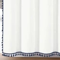 72"x72" Boho Melora Tassel Yarn Dyed Eco-Friendly Recycled Cotton Shower Curtain Navy - Lush Décor 7 72"x72" Boho Melora Tassel Yarn Dyed Eco-Friendly Recycled Cotton Shower Curtain Navy - Lush Décor -Lush Décor GUEST 3558e670 f3d4 4683 8994 e9dd4c43e7fb