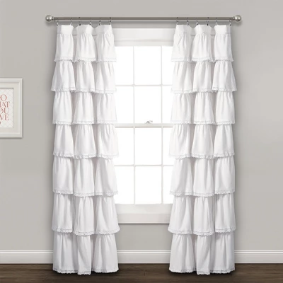52"x84" Ruffle Window Curtain Panel - Lush Décor 7 52"x84" Ruffle Window Curtain Panel - Lush Décor - Image 5