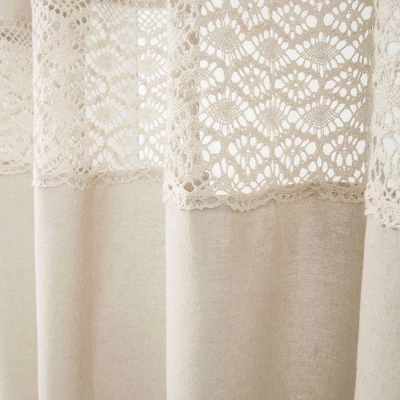 Dana Lace Shower Curtain - Lush Décor 4 Dana Lace Shower Curtain - Lush Décor - Image 2