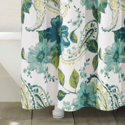 Floral Paisley Shower Curtain Blue - Lush Décor -Lush Décor GUEST 3b24c074 aa99 4294 ad1f 3df6501cc8da